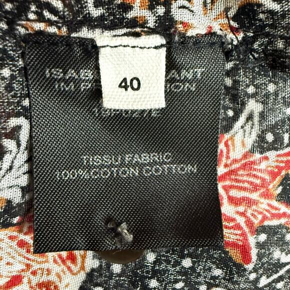 Isabel Marant Etoile The Maria Top 40 Collarless Button Down Shirt 100% Cotton - Picture 12 of 13